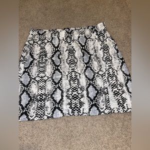 Snake print skirt